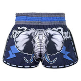Tuff MS203 Muay Thai Boxing Shorts S-XXL New Retro Style Blue War Elephant