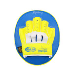 RAJA RTPP-9 MUAY THAI BOXING MMA PUNCHING AIR FOCUS MITTS PADS Extra Thick Cooltex PU Leather 24.5 x 21.5 x 6 cm Blue Yellow