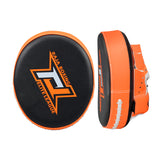 RAJA RTPP-9 MUAY THAI BOXING MMA PUNCHING AIR FOCUS MITTS PADS Extra Thick Cooltex PU Leather 24.5 x 21.5 x 6 cm Black Orange