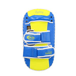 RAJA RTKP-9 MUAY THAI BOXING MMA PUNCHING AIR KICK PADS Cooltex PU Leather 36 x 20 x 9 cm Blue Yellow