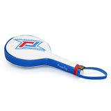 RAJA RTRP-9 MUAY THAI BOXING MMA PUNCH PADDLES AIR FOCUS FOCUS MITTS Cooltex PU Leather 37 x 20 cm White Blue