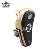 RAJA RTML-9 DELUXE MUAY THAI BOXING MMA PUNCHING AIR LONG FOCUS MITTS KICK PADS Cowhide Leather 35.5 x 22 x 9 cm
