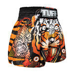 Tuff MS613 Muay Thai Boxing Shorts S-XXL Orange Cruel Tiger