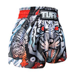 Tuff MS613 Muay Thai Boxing Shorts S-XXL Grey Cruel Tiger