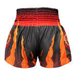 Tuff MS614 Muay Thai Boxing Shorts S-XXL Black With Tiger Inspired by Chinese Ancient Drawing