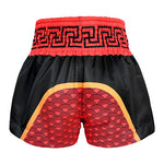 Tuff MS622 Muay Thai Boxing Shorts S-XXL Red Dragon in Black