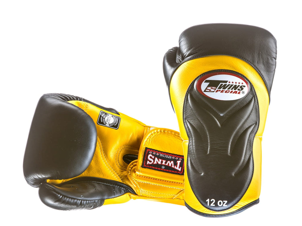 Deluxe Leather Boxing Gloves, Velcro Straps