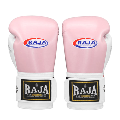 RAJA RBGP-9 MUAY THAI BOXING GLOVES Cooltex PU Leather Kids 6 oz Pink