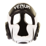 VENUM Challenger 2.0 MUAY THAI BOXING MMA SPARRING HEADGEAR HEAD GUARD PROTECTOR Semi Leather Size Free Black White