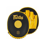 FAIRTEX SPEED & ACCURACY FMV15 MUAY THAI BOXING MMA PUNCHING FOCUS MITTS PADS Black Gold