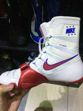 NIKE HYPERKO 1 PROFESSIONAL BOXING SHOES BOXING BOOTS US 6 White-Red