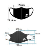 ADIDAS Logo Face Mask - Family Pack - Adults and Kids - 4 Packs with 12 pieces mask $2.5/ pcs - Blue , Black, White