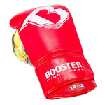 BOOSTER PRO MARBLE MUAY THAI BOXING GLOVES Cowhide Thai Leather 8-16 oz Red