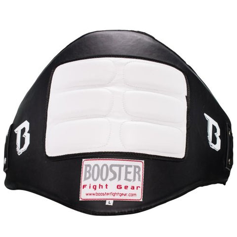 BOOSTER BP3 MUAY THAI BOXING MMA SPARRING BELLY PROTECTOR PAD Size Free Black White