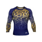 VENUM-02766-405 TROPICAL MMA Muay Thai Boxing Rashguard Compression T-shirt - LONG SLEEVES XS-XXL Blue Yellow