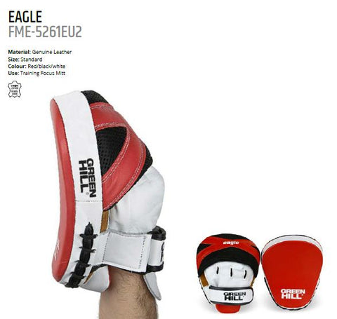 GREENHILL EAGLE BOXING PUNCHING FOCUS MITTS PADS LEATHER