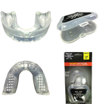 PRO-BOXING DOUBLE LAYER SPORTS MUAY THAI BOXING MMA MOUTHGUARD Senior Age 12+ Clear