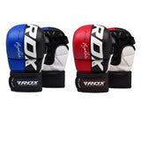 RDX T6 MMA MUAY THAI BOXING SPARRING GLOVES Leather Size S-XL 2 Colours