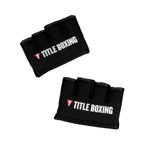 TITLE GIFSKS2 MUAY THAI BOXING MMA GEL IRON FIST SLIP-ON KNUCKLE SHIELDS 2.0 S-L Black Red