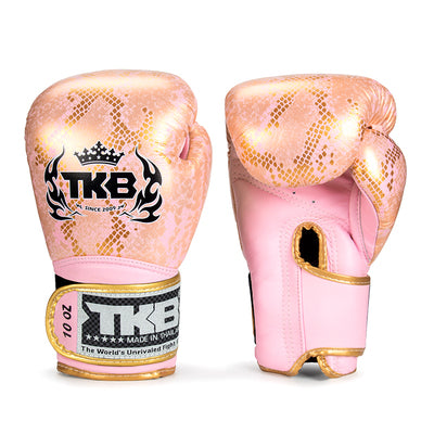 Top King TKBGSS Super Snake Kids MUAY THAI BOXING GLOVES Cowhide Leather 6 oz 2 Colours Pink Series