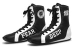 CLEARANCE SALES DEEP FEAR CLASSIC BOXING SHOES BOOTS HIGH TOP Eur 36-45 Black White