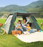 Outdoor Camping Hiking Traveling Lightweight Portable Folding Waterproof and Windproof Automatic Pop Up Family Dual-use External Pergola Tent Shelters 3-4 Person 2 Colours