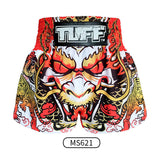 Tuff MS621 Muay Thai Boxing Shorts S-XXL Dragon King in Red