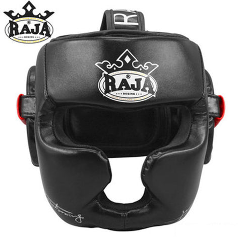 RAJA RPHP-T6 CLASSIC MUAY THAI BOXING MMA HEADGEAR HEAD GUARD PROTECTOR Cooltex PU Leather S-L