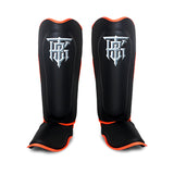 TOP KING TKSGRB MUAY THAI BOXEN MMA SCHIENBEINSCHÜTZER Superfeine Faser M-XL Schwarz Orange 