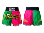 Fairtex MUAY THAI BOXING Shorts XS-XXL Pink Green BS221LF