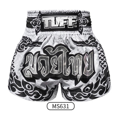 Tuff MS631 Muay Thai Boxing Shorts S-XXL The Great Hongsa White