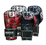 BOOSTER BT Labyrint MUAY THAI BOXING GLOVES High Quality Synthetic Leather 10-14 oz Black Red