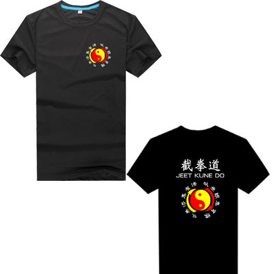 Martial Art Kung Fu JKD Jeet Kune Do T-Shirt Uniform Polyester Size S-XXXXL Black