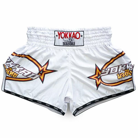 YOKKAO VERTICAL CARBONFIT MUAY THAI MMA BOXING Shorts S-XXL White