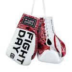 FIGHTDAY SGL2 PROFESSIONAL COMPETITION MUAY THAI BOXING GLOVES LACE UP Microfiber 8-14 oz White Red