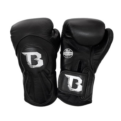 BOOSTER PRO RANGE BGL 1 V8 MUAY THAI BOXING GLOVES Extended Cuff Cowhide Thai Leather 8-18 oz Black