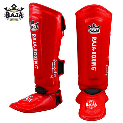 RAJA RPTP-T6 MUAY THAI BOXING MMA SPARRING SHIN GUARD PROTECTOR Size S / M / L Red
