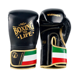 No Boxing No Life Never Say Die BOXING GLOVES Extra Thick Microfiber 8-16 oz Black