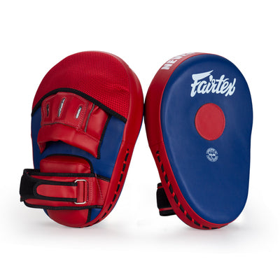 FAIRTEX MAXIMIZED FMV13 MUAY THAI BOXING MMA PUNCHING FOCUS MITTS PADS Blue Red