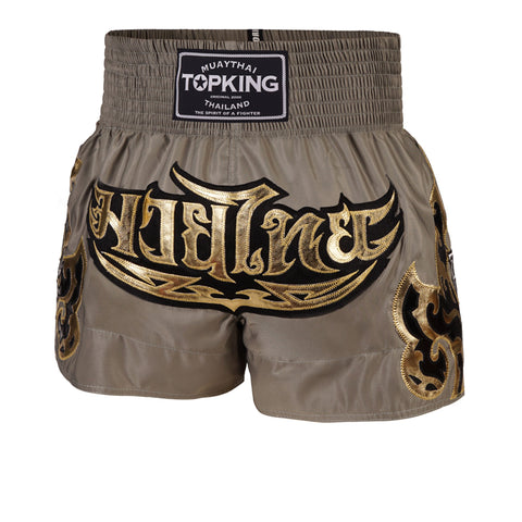 Top King TKTBS-228 Muay Thai Boxing Shorts S-XL Khaki