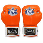 RAJA RBGP-C8 MUAY THAI BOXING GLOVES Cooltex PU Leather Kids  4-6 oz Orange