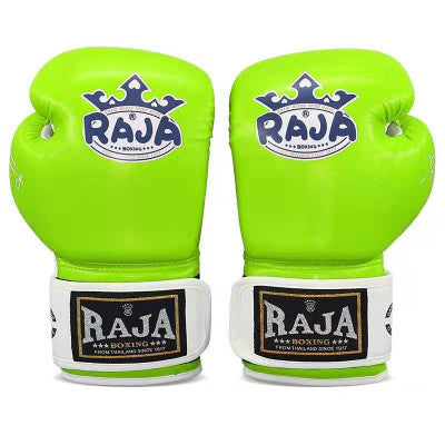 RAJA RBGP-C8 MUAY THAI BOXING GLOVES Cooltex PU Leather Kids  4-6 oz Green