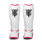 TOP KING TKSGRB MUAY THAI BOXING MMA SHIN GUARD PROTECTOR Superfine Fiber M-XL White Pink