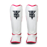 TOP KING TKSGRB MUAY THAI BOXING MMA SHIN GUARD PROTECTOR Superfine Fiber M-XL White Pink