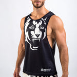Tiger "Tiger Head" 1stDry Muay Thai Low-cut Vest Tank Top S-XXL Black White