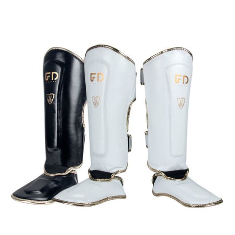 Fight Day FDCX4 Brace Yourself MUAY THAI BOXING MMA SPARRING SHIN GUARD PROTECTOR Microfiber Size S-L  2 Colours