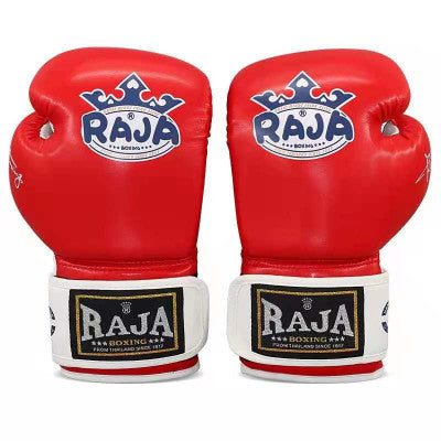 RAJA RBGP-C8 MUAY THAI BOXING GLOVES Cooltex PU Leather Kids  4-6 oz Red