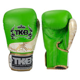 Top King TKBGPW MUAY THAI BOXING GLOVES Cowhide Leather 8-14 oz 2 Colours Green Series