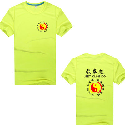 Martial Art Kung Fu JKD Jeet Kune Do T-Shirt Uniform Polyester Size S-XXXXL Neo Green