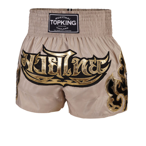Top King TKTBS-228 Muay Thai Boxing Shorts S-XL Beige
